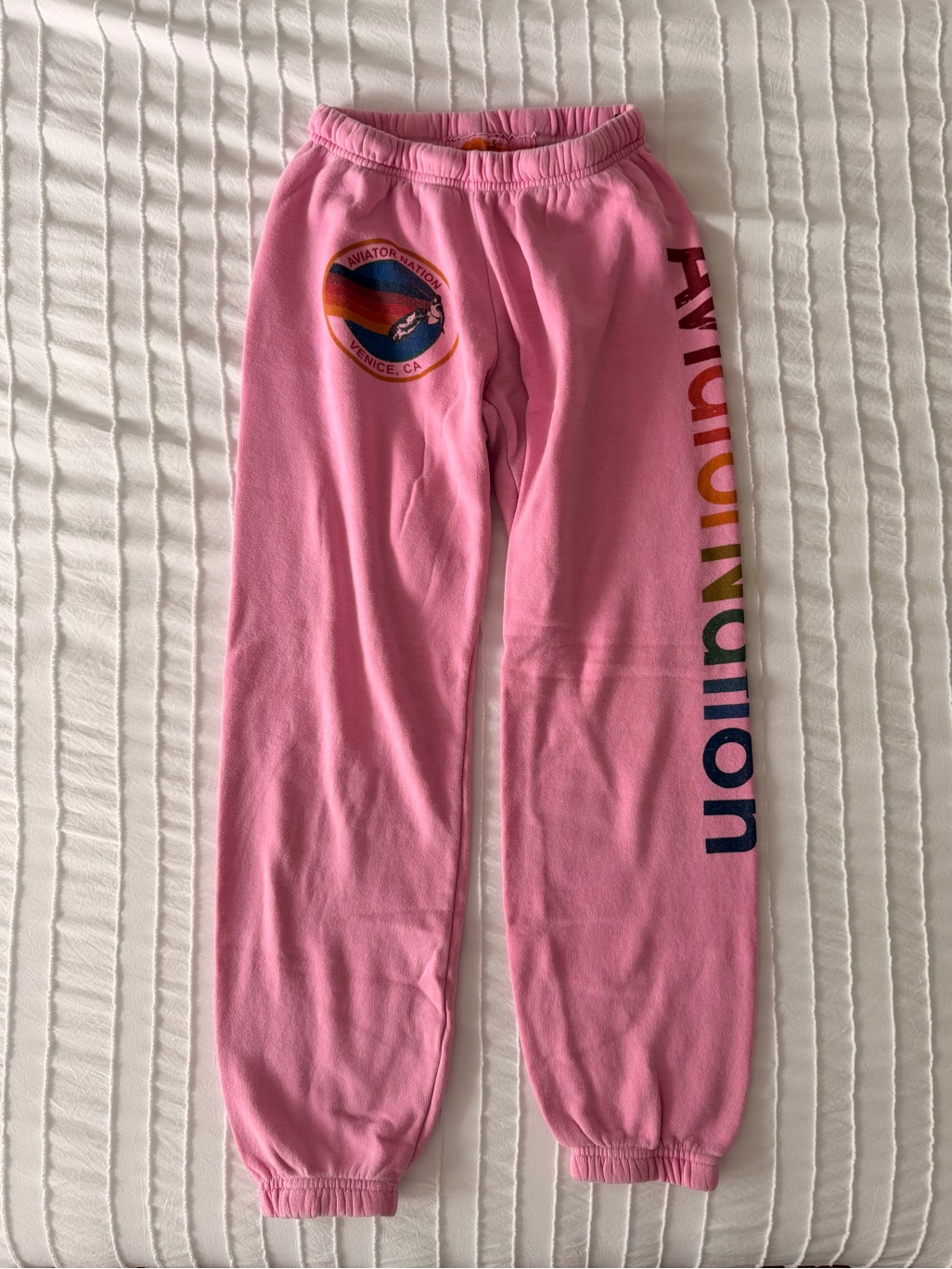 Aviator Nation Sweatpants - Neon Pink - Size Small
